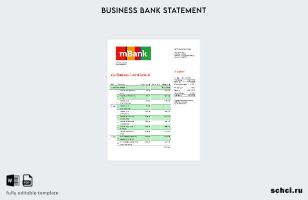 цифровая загрузка заявления компании MBank в формате Word и PDF шаблона